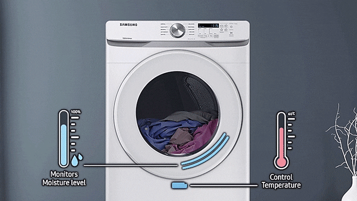 SAMSUNG 7.5 Cubic Foot Front Load Electric Dryer White (DVE45B6300W)