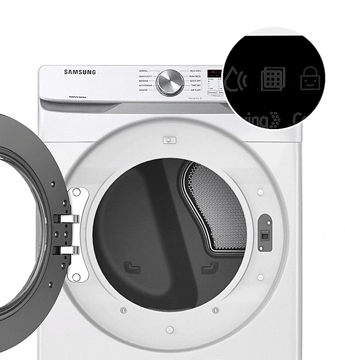 SAMSUNG 7.5 Cubic Foot Front Load Electric Dryer White (DVE45B6300W)