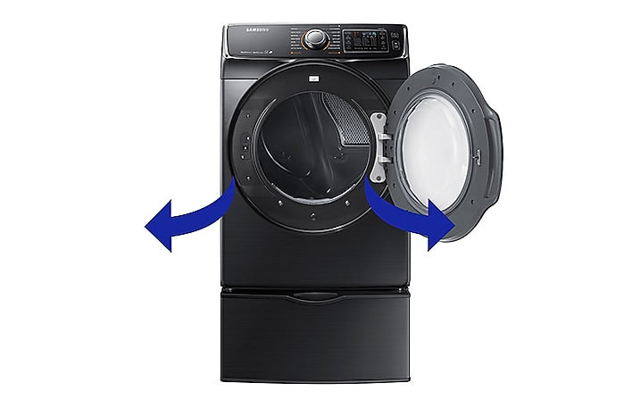 7.5 cu. ft. Smart Electric Dryer with Multi Steam in Black Stainless Steel (DV45K6500EV)