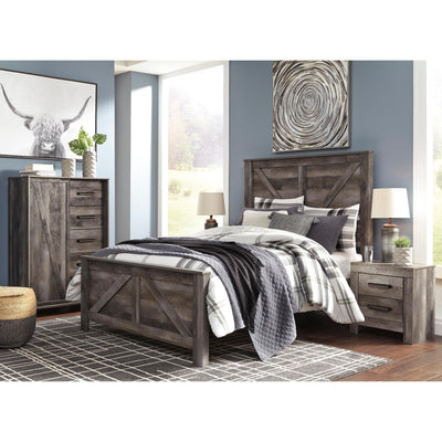 Wynnlow Queen Crossbuck Panel Bed with Dresser