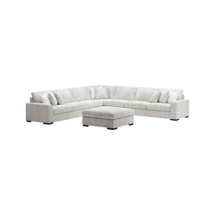 Stupendous 3-Piece Sectional with Ottoman