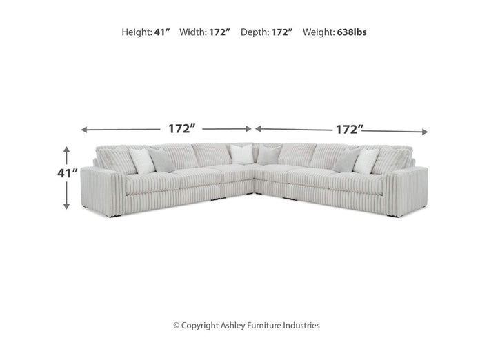 Stupendous 5-Piece Sectional with Ottoman
