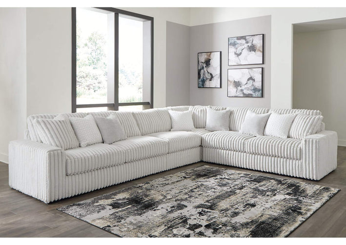 Stupendous 3-Piece Sectional with Ottoman