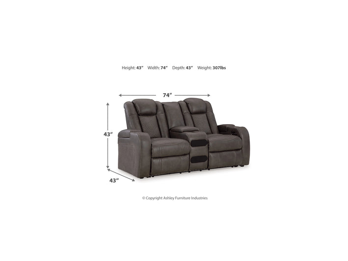 Fyne-Dyme PWR REC Loveseat/CON/ADJ HDRST