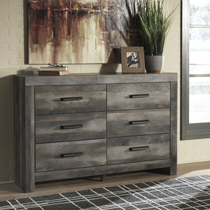 Wynnlow King Crossbuck Panel Bed with Dresser