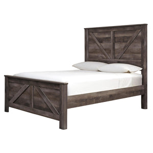 Wynnlow King Crossbuck Panel Bed with Dresser