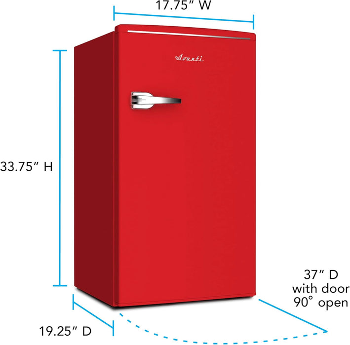 AVANTI 3.1 Cu. Ft. Mini Ref Red(RMRS31X5R-IS)