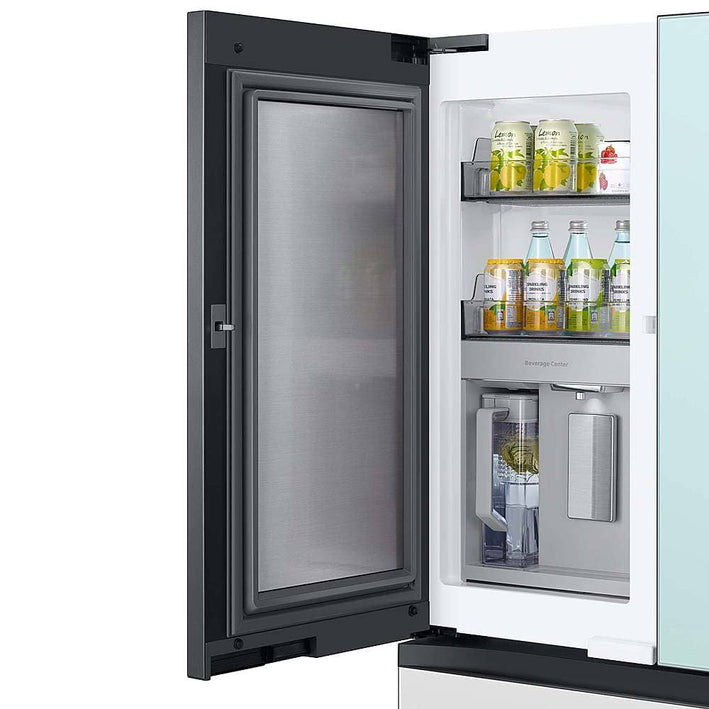 SAMSUNG BESPOKE 29.0 Cubic Foot French Door Refrigerator Morning Blue Glass(RF29BB86004MAA)