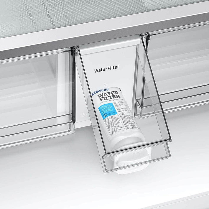SAMSUNG BESPOKE 29.0 Cubic Foot French Door Refrigerator Morning Blue Glass(RF29BB86004MAA)