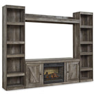 Wynnlow 4-Piece Entertainment Center with Electric Fireplace (EW0440W8)