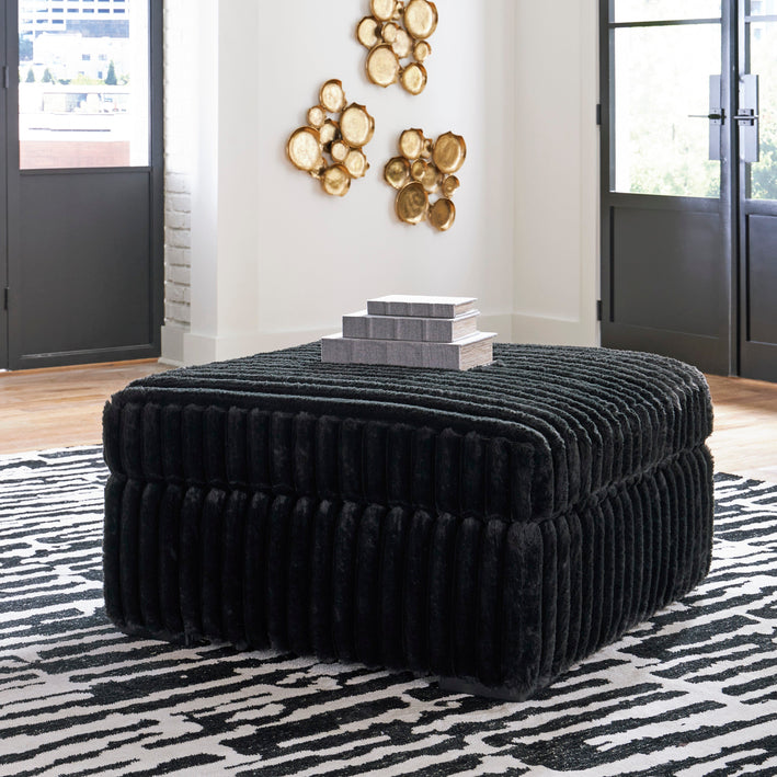 Midnight-Madness 3-Piece Sectional with Ottoman