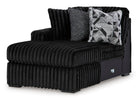 Midnight-Madness 3-Piece Sectional with Ottoman