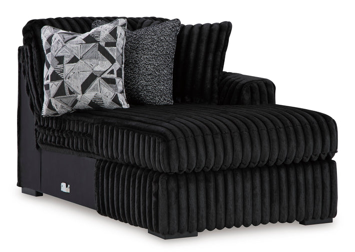 Midnight-Madness 3-Piece Sectional with Ottoman