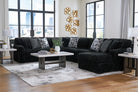 Midnight-Madness 4-Piece Sectional with Ottoman