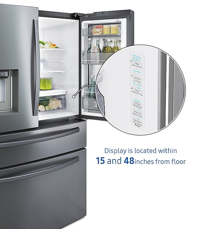 28 cu. ft. Food Showcase 4-Door French Door Refrigerator in Stainless Steel (RF28R7351SR)