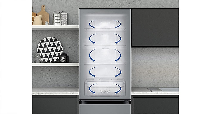 12.0 cu. Ft. Bespoke Bottom Freezer Refrigerator with Flexible Design in Navy Glass (RB12A300641)