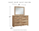 Hyanna Dresser and Mirror (B1050B1 (B1050-31,B1050-36)