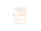 Paxberry Two Drawer Night Stand (B181-92)