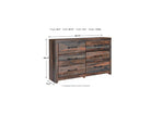 Drystan Six Drawer Dresser (B211-31)