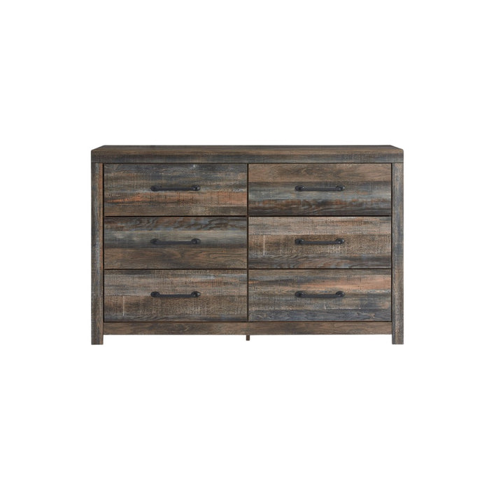 Wynnlow King Crossbuck Panel Bed with Dresser