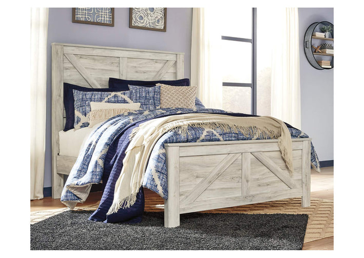 Bellaby King Crossbuck Panel Bed with Dresser