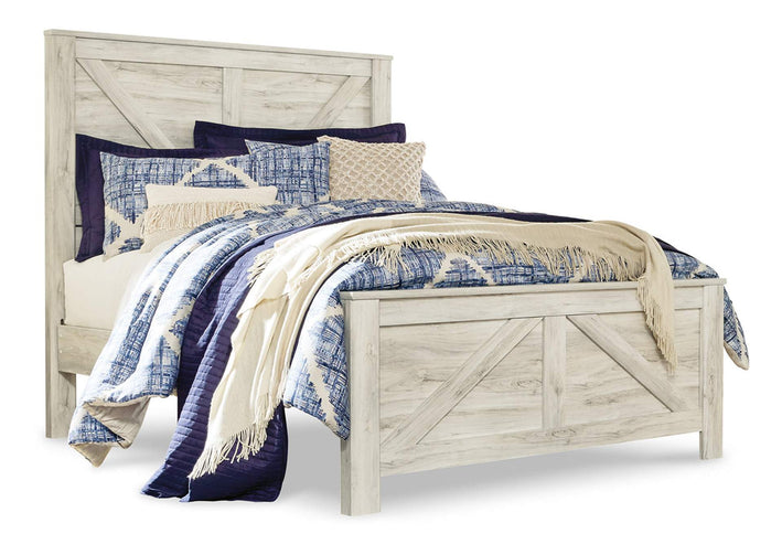Bellaby King Crossbuck Panel Bed with Dresser