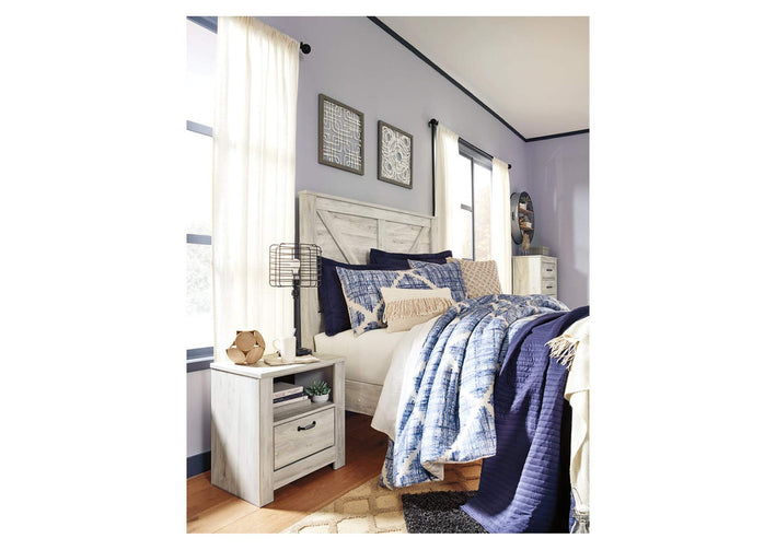 Bellaby King Crossbuck Panel Bed with Dresser