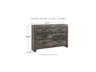 Derekson Six Drawer Dresser (B200-31)