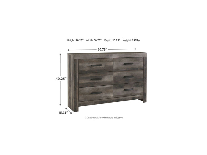 Derekson Six Drawer Dresser (B200-31)