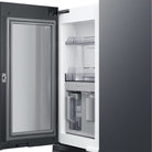 Bespoke 3-Door French Door Refrigerator 24 cu. ft. in Stainless Steel with AutoFill Water Pitcher (RF24BB6200QLAA)