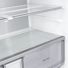 Bespoke 23 cu. ft. Counter Depth 4-Door Flex™ Refrigerator with AI Family Hub™+ & AI Vision Inside™ in Stainless Steel (RF23DB9900QDAA)