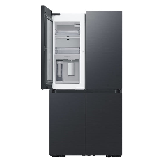 Bespoke 23 cu. ft. Counter Depth 4-Door Flex™ Refrigerator with AI Family Hub™+ & AI Vision Inside™ in Stainless Steel (RF23DB9900QDAA)