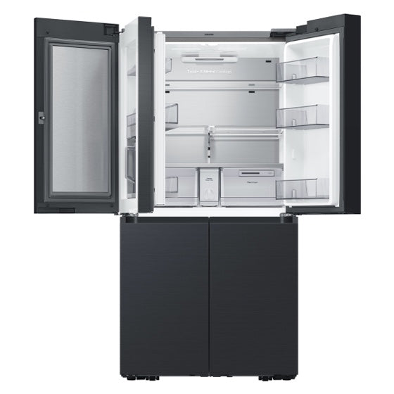 Bespoke 23 cu. ft. Counter Depth 4-Door Flex™ Refrigerator with AI Family Hub™+ & AI Vision Inside™ in Stainless Steel (RF23DB9900QDAA)