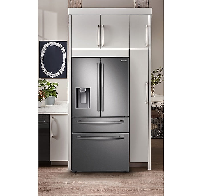 22 cu. ft. Food Showcase Counter Depth 4-Door French Door Refrigerator in Stainless Steel (RF22R7351SR)