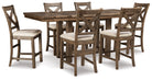 Moriville Counter Height Dining Table and 6 Barstools( PKG014920 (D631-32,D631-124(6)) )