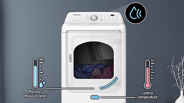 SAMSUNG 7.2 Cubic Foot Top Load Electric Dryer White (DVE45T3200W)