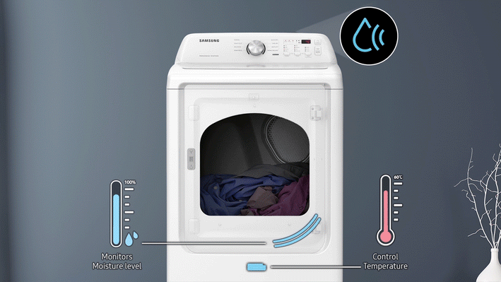 SAMSUNG 7.2 Cubic Foot Top Load Electric Dryer White (DVE45T3200W)