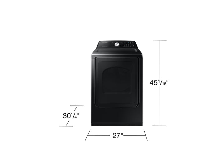 SAMSUNG 7.4 Cubic Foot Top Load Electric Dryer Brushed Black (DVE55CG7100VA3)