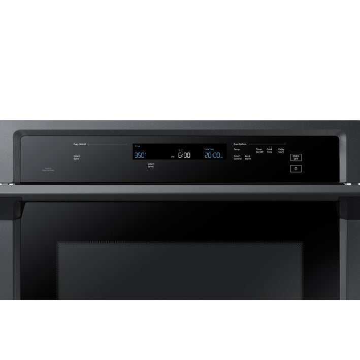 30" Smart Single Electric Wall Oven with Steam Cook in Black Stainless Steel (NV51K6650SG)
