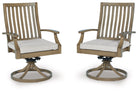 Rainier Ranch Swivel Chair w/Cushion (2/CN) ( P701-602A)