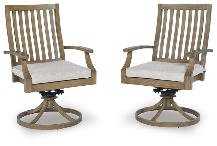 Rainier Ranch Swivel Chair w/Cushion (2/CN) ( P701-602A)