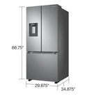 22 cu. ft. Smart 3-Door French Door Refrigerator with External Water Dispenser in Fingerprint Resistant Stainless Steel (RF22A4221SR)