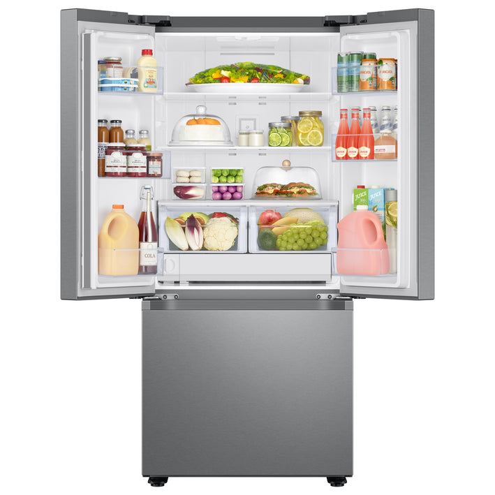 22 cu. ft. Smart 3-Door French Door Refrigerator with External Water Dispenser in Fingerprint Resistant Stainless Steel (RF22A4221SR)