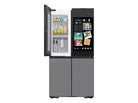 Bespoke 23 cu. ft. Counter Depth 4-Door Flex™ Refrigerator with AI Family Hub™+ & AI Vision Inside™ in Stainless Steel (RF23DB9900QDAA)