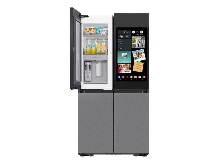 Bespoke 23 cu. ft. Counter Depth 4-Door Flex™ Refrigerator with AI Family Hub™+ & AI Vision Inside™ in Stainless Steel (RF23DB9900QDAA)