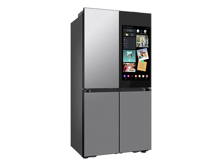 Bespoke 23 cu. ft. Counter Depth 4-Door Flex™ Refrigerator with AI Family Hub™+ & AI Vision Inside™ in Stainless Steel (RF23DB9900QDAA)