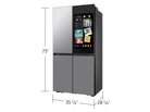 Bespoke 23 cu. ft. Counter Depth 4-Door Flex™ Refrigerator with AI Family Hub™+ & AI Vision Inside™ in Stainless Steel (RF23DB9900QDAA)