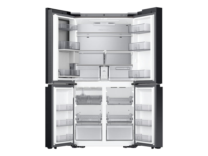 Bespoke 23 cu. ft. Counter Depth 4-Door Flex™ Refrigerator with AI Family Hub™+ & AI Vision Inside™ in Stainless Steel (RF23DB9900QDAA)