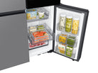 Bespoke 23 cu. ft. Counter Depth 4-Door Flex™ Refrigerator with AI Family Hub™+ & AI Vision Inside™ in Stainless Steel (RF23DB9900QDAA)