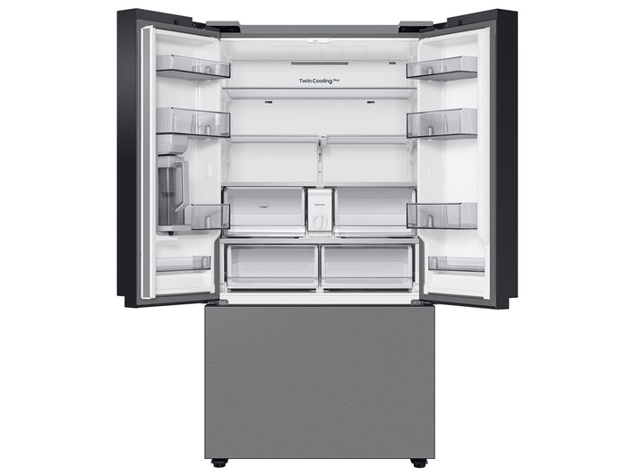 Bespoke 3-Door French Door Refrigerator 24 cu. ft. in Stainless Steel with AutoFill Water Pitcher (RF24BB6200QLAA)
